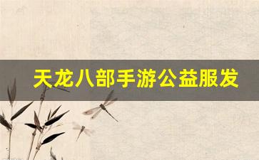 天龙八部手游公益服发布网(天龙八部手游荣耀版)